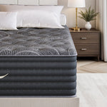 POSMOND Dual-Sided 12" Twin Mattress Medium Firm & Firm Reversible Hybrid Mattress,Cooling Gel Memory Foam Mattress-in-a-Box,Pocket Coils,Pressure Relief