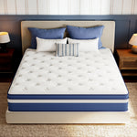 POSMOND Queen Mattress, 10 inch Medium Hybrid Mattress with Individually Pocketed Coils, Memory Foam Mattress, Spinal Support, Pressure Relief, Motion Isolation, Mattress in a Box