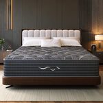 POSMOND Dual-Sided 12" Twin Mattress Medium Firm & Firm Reversible Hybrid Mattress,Cooling Gel Memory Foam Mattress-in-a-Box,Pocket Coils,Pressure Relief