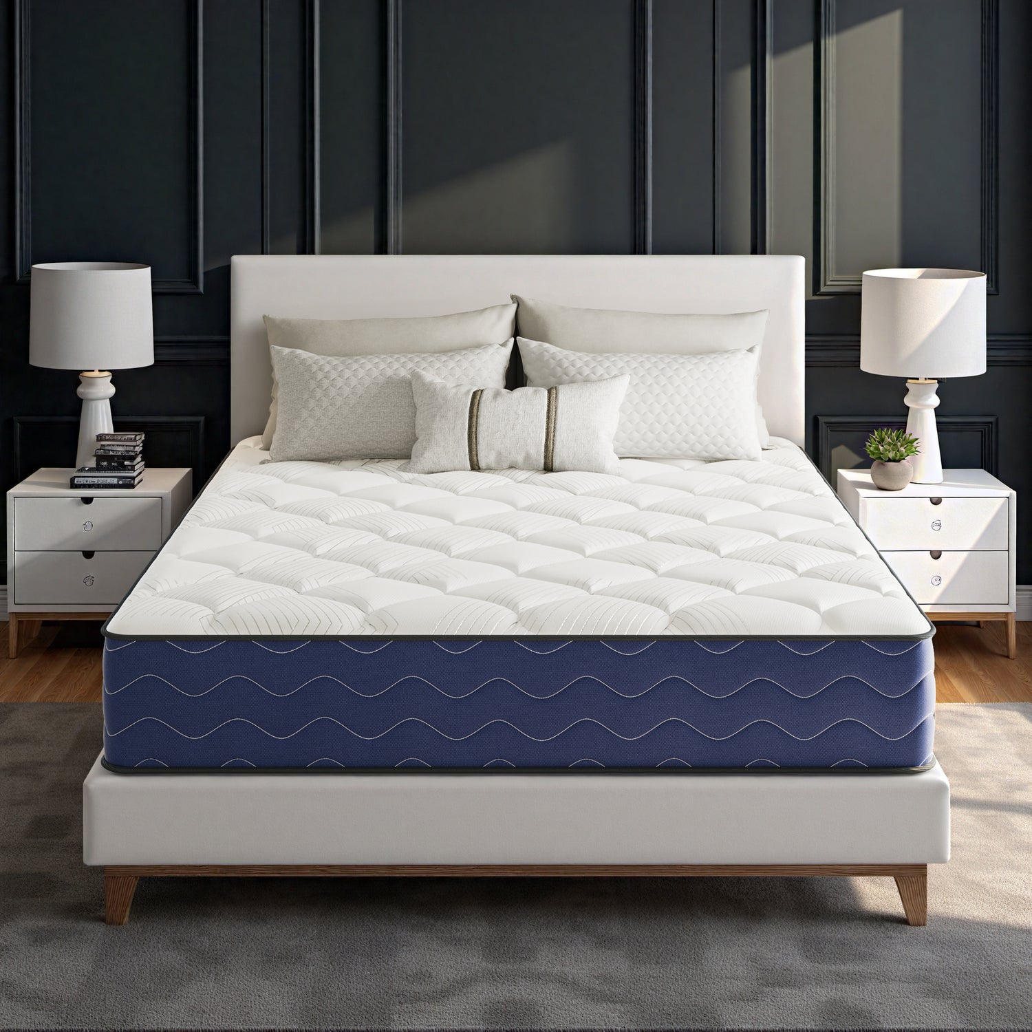Babo Care King Mattress,12 Inch Hybrid Mattress,Memory Foam with Individually Pocket Springs,Firm Mattress in Box,CertiPUR-US,Anti-Static Fabric