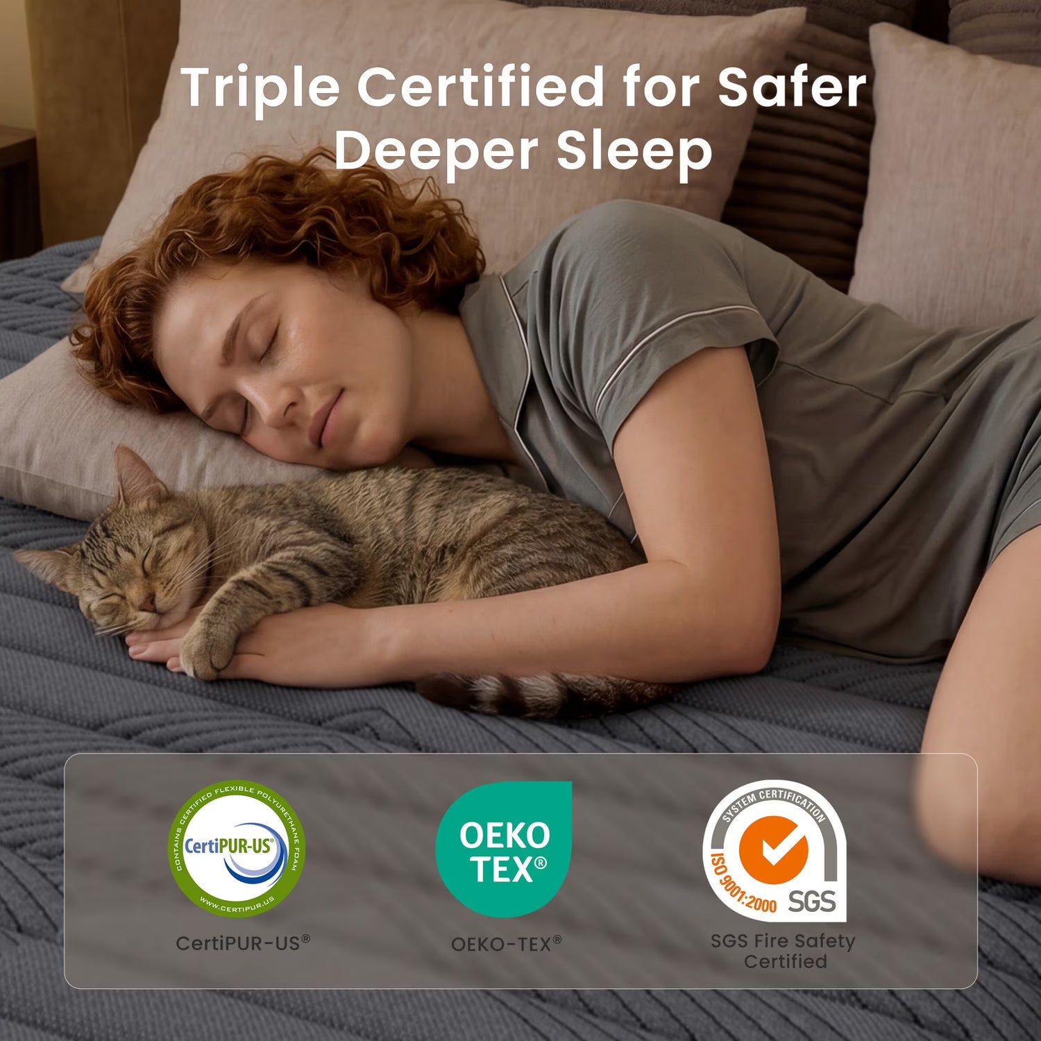 POSMOND Twin-XL Mattress 10 inch Hybrid Mattress in a Box with Pocket Spring,Medium Firm Mattresses for Back & Stomach Sleepers,CertiPUR-US Certified