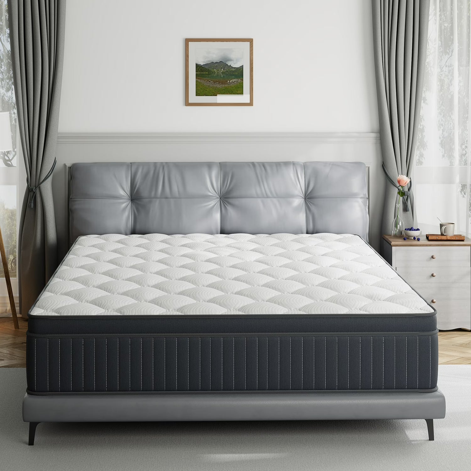 Babo Care TXO 12" Cooling Queen Medium Euro Hybrid Mattress with Manual