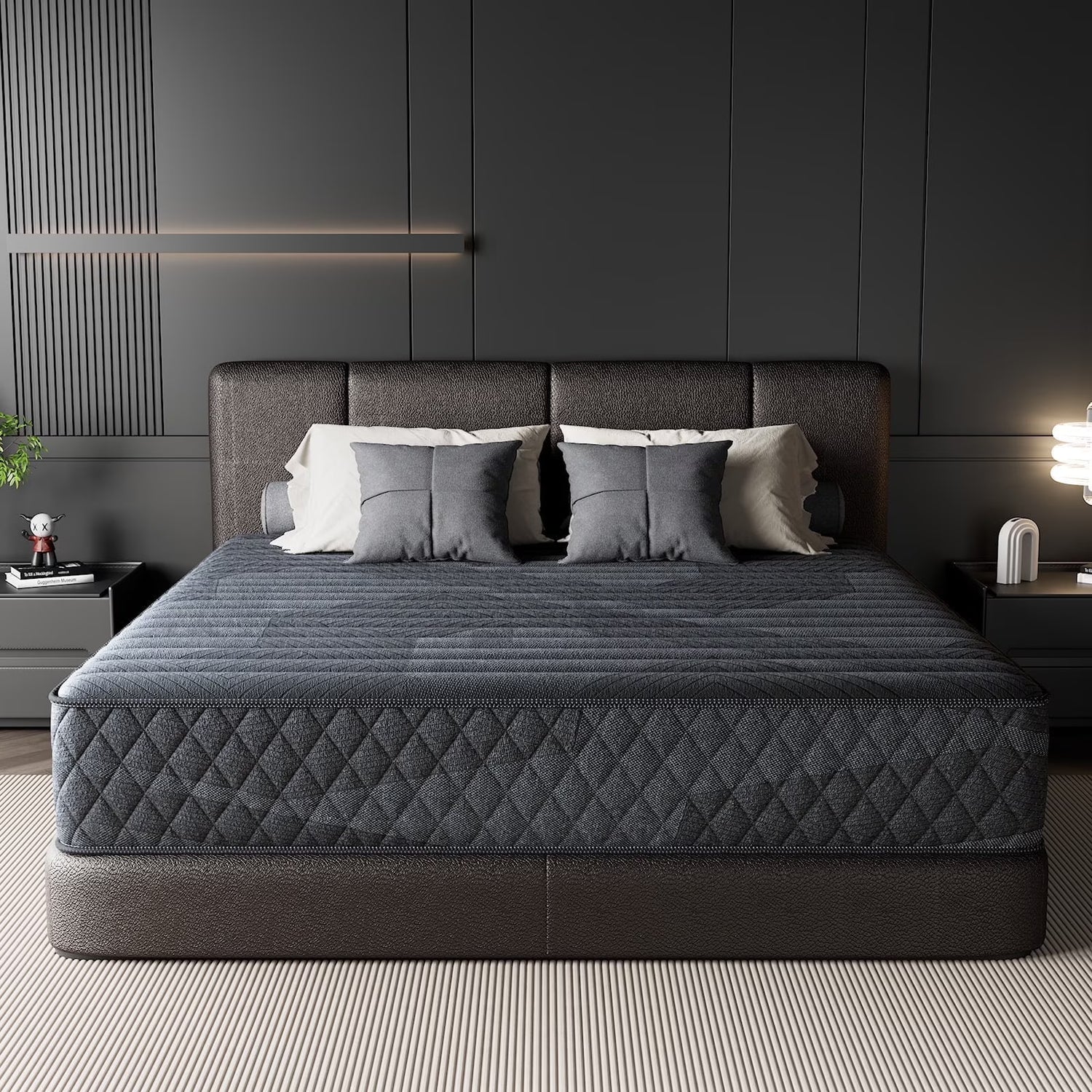 LIBORIA Mattress, Cooling Gel Memory Foam, Pocket Spring Hybrid Mattress in a Box, Pressure Relief, CertiPUR-US Certified